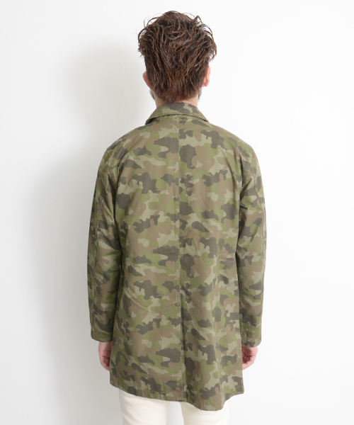 URBAN RESEARCH（アーバンリサーチ）の「UR コットンウェザーミドル丈コート（ステンカラーコート・メンズ・カモフラージュ・LARGE/MEDIUM）」の6枚目の写真