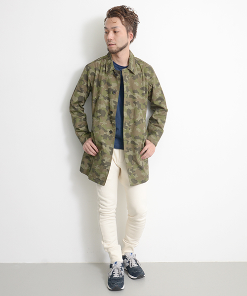 URBAN RESEARCH（アーバンリサーチ）の「UR コットンウェザーミドル丈コート（ステンカラーコート・メンズ・カモフラージュ・LARGE/MEDIUM）」の7枚目の写真