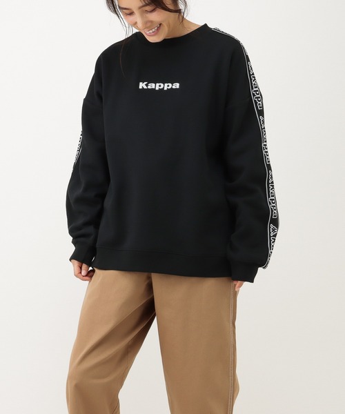 Kappa（カッパ）の「肩ニットテープ仕様トレーナー（スウェット・レディース・パープル/ブラウン/ブラック・フリー）」の2枚目の写真