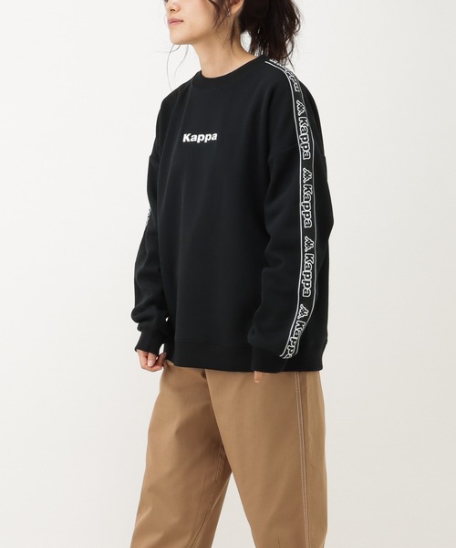 Kappa（カッパ）の「肩ニットテープ仕様トレーナー（スウェット・レディース・パープル/ブラウン/ブラック・フリー）」の4枚目の写真