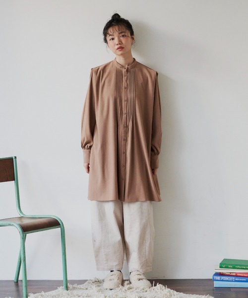 MERLOT（メルロー）の「ピンタックチュニックブラウス（シャツ/ブラウス・レディース・アイボリー/ブラック/モカ/マスタード・FREE）」の14枚目の写真