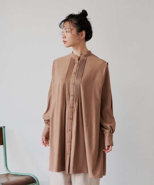 MERLOT（メルロー）の「ピンタックチュニックブラウス（シャツ/ブラウス・レディース・アイボリー/ブラック/モカ/マスタード・FREE）」の13枚目の写真