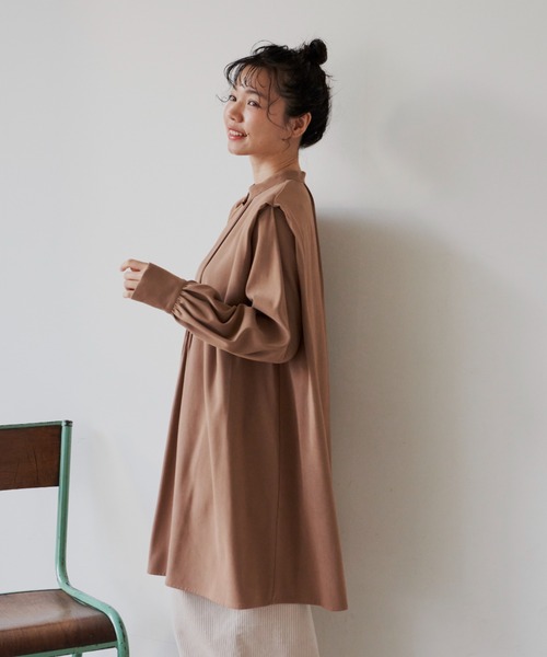 MERLOT（メルロー）の「ピンタックチュニックブラウス（シャツ/ブラウス・レディース・アイボリー/ブラック/モカ/マスタード・FREE）」の19枚目の写真