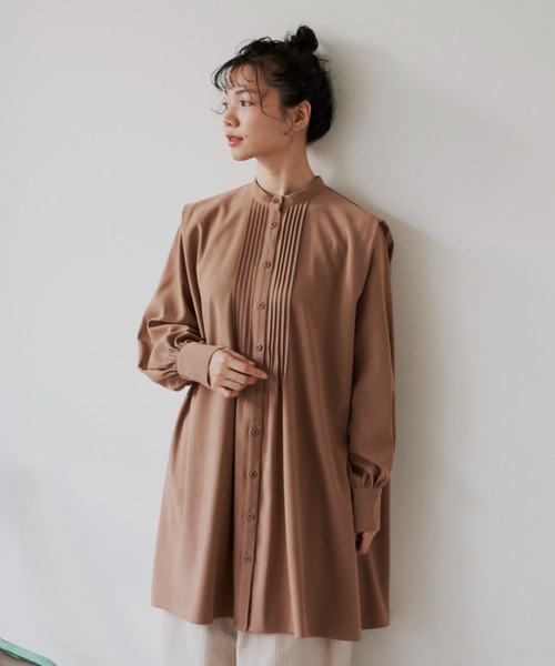 MERLOT（メルロー）の「ピンタックチュニックブラウス（シャツ/ブラウス・レディース・アイボリー/ブラック/モカ/マスタード・FREE）」の18枚目の写真