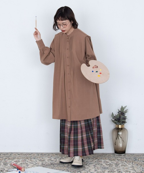 MERLOT（メルロー）の「ピンタックチュニックブラウス（シャツ/ブラウス・レディース・アイボリー/ブラック/モカ/マスタード・FREE）」の11枚目の写真