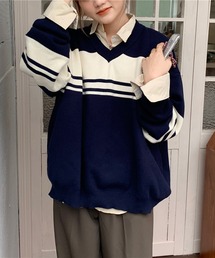 HALEY PESCA | HALEY PESCA/Vネックラインニット(ボリューム袖)(ニット/セーター)
