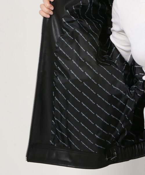 LEGENDA（レジェンダ）の「Neo Leather Rose Embroidery Blouson（その他アウター・レディース・ブラック・FREE）」の5枚目の写真