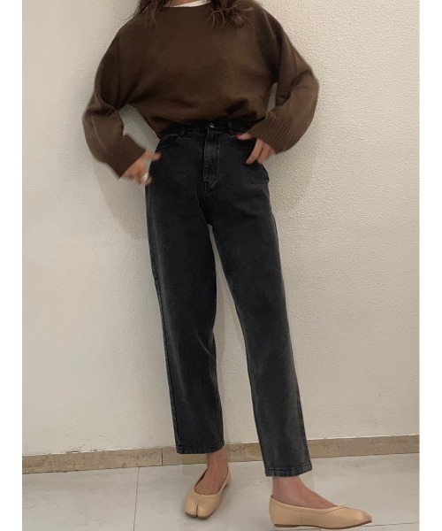 ulu(ウル)の「original Curved denim pants(その他パンツ・レディース・ブラック/ホワイト/ミント・FREE)」の18枚目の写真