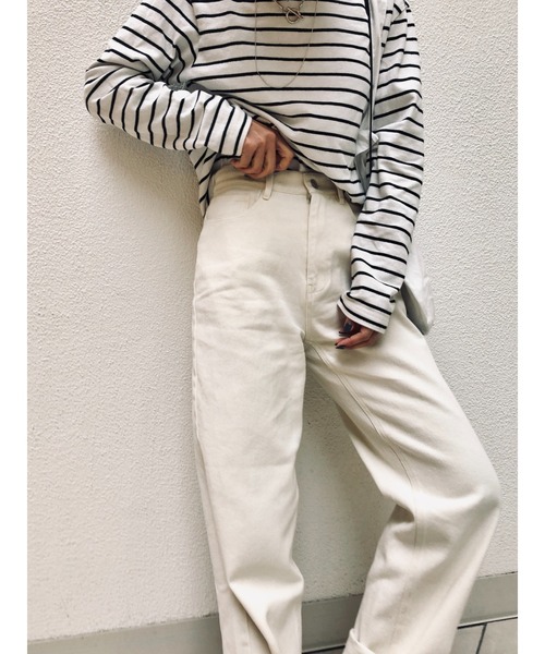 ulu(ウル)の「original Curved denim pants(その他パンツ・レディース・ブラック/ホワイト/ミント・FREE)」の20枚目の写真