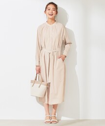 【WEB限定】カバリングストライプ シャツワンピース