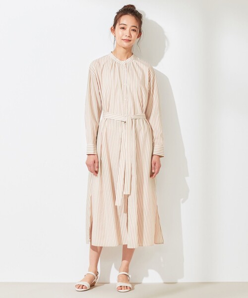 ANY SIS(エニィスィス)の「【WEB限定】カバリングストライプ シャツワンピース(シャツワンピース・レディース・スカイブルー系1/ベージュ系1・2/3)」の11枚目の写真