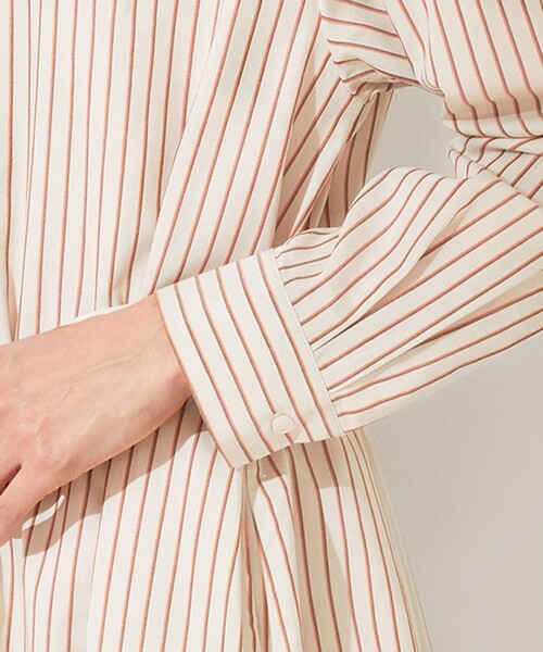 ANY SIS(エニィスィス)の「【WEB限定】カバリングストライプ シャツワンピース(シャツワンピース・レディース・スカイブルー系1/ベージュ系1・2/3)」の12枚目の写真