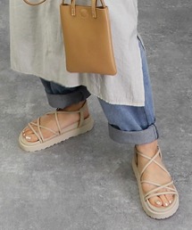 minia | 華奢ストラップスポーツサンダル/厚底フットベットサンダル　◇(サンダル)