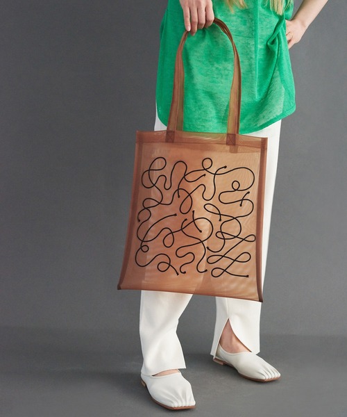 caph(カーフ)の「pink pepper × caph メッシュバッグ(ショルダーバッグ・レディース・ブラウン・FREE)」の1枚目の写真