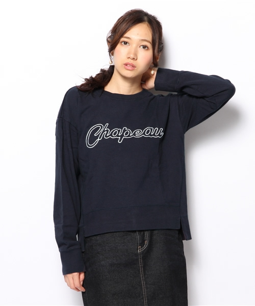 DISCOAT（ディスコート）の「【Discoat】裏毛刺繍ロゴプルオーバー（スウェット・レディース・グレー/ネイビー/アイボリー・ﾌﾘ-）」の13枚目の写真