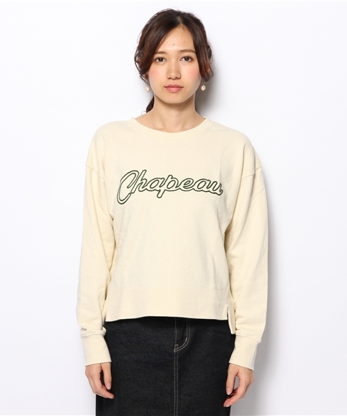 DISCOAT（ディスコート）の「【Discoat】裏毛刺繍ロゴプルオーバー（スウェット・レディース・グレー/ネイビー/アイボリー・ﾌﾘ-）」の4枚目の写真