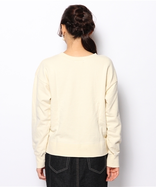 DISCOAT（ディスコート）の「【Discoat】裏毛刺繍ロゴプルオーバー（スウェット・レディース・グレー/ネイビー/アイボリー・ﾌﾘ-）」の6枚目の写真