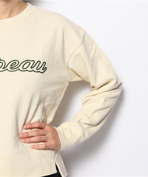 DISCOAT（ディスコート）の「【Discoat】裏毛刺繍ロゴプルオーバー（スウェット・レディース・グレー/ネイビー/アイボリー・ﾌﾘ-）」の9枚目の写真