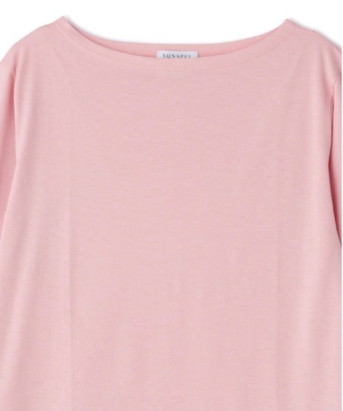 SUNSPEL（サンスペル）の「WOMEN’S Q82 BOAT NECK（Tシャツ/カットソー・レディース・ピンク/ブルー・1/2）」の5枚目の写真