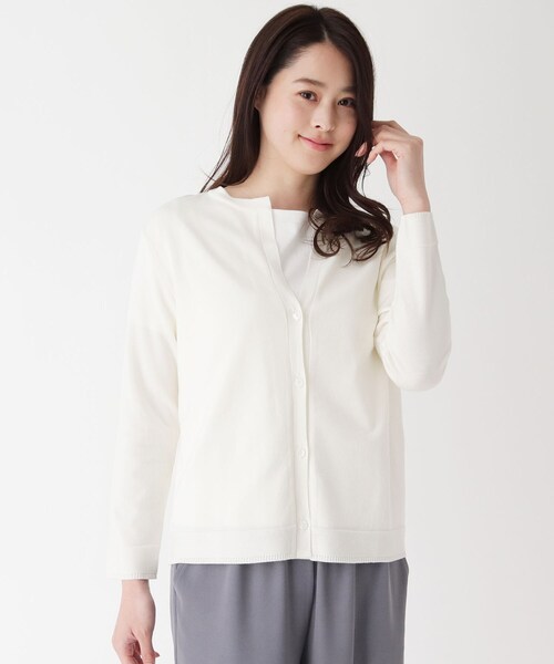 ◇クルーネックカーディガン 