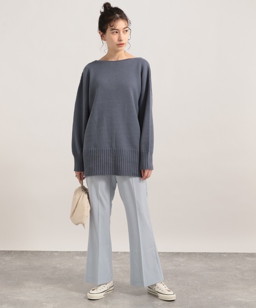 LE FOYER(ルフォワイエ)の「バルキーCACバックスリット(ニット/セーター・レディース・ダークブルー/ピンク/オフホワイト・38)」の15枚目の写真