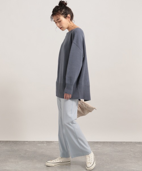 LE FOYER(ルフォワイエ)の「バルキーCACバックスリット(ニット/セーター・レディース・ダークブルー/ピンク/オフホワイト・38)」の17枚目の写真