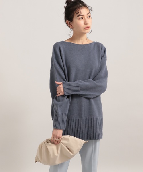 LE FOYER(ルフォワイエ)の「バルキーCACバックスリット(ニット/セーター・レディース・ダークブルー/ピンク/オフホワイト・38)」の19枚目の写真