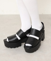 one after another NICE CLAUP | ヒールアップ厚底サンダル(サンダル)