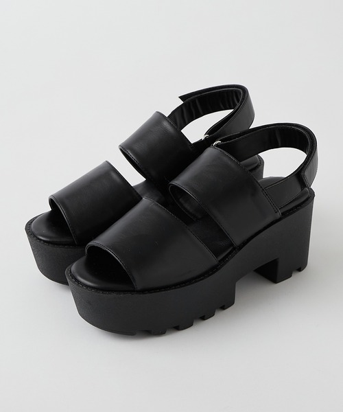 one after another NICE CLAUP（ワンアフターアナザーナイスクラップ）の「ヒールアップ厚底サンダル（サンダル・レディース・ホワイト/ブラック・SMALL/MEDIUM/LARGE）」の8枚目の写真