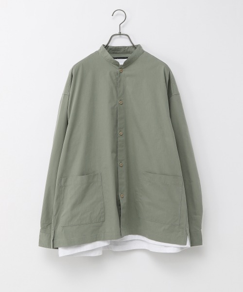 RAGEBLUE（レイジブルー）の「マオカラースタンドシャツ/932324（シャツ/ブラウス・メンズ・グリーン/その他19・FREE）」の2枚目の写真