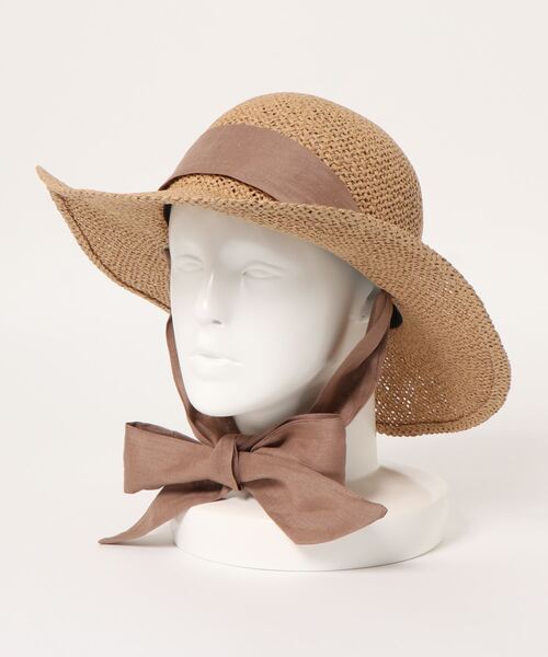 N.（N. Natural Beauty Basic）（エヌエヌナチュラルビューティーベーシック）の「リボン付ハット（ハット・レディース・ベージュ・FREE）」の3枚目の写真