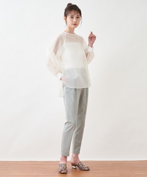 DOLLY SEAN(ドリーシーン)の「【DOLLY SEAN】タックテーパードパンツ(その他パンツ・レディース・LT.PINK/エメラルド・2/1)」の8枚目の写真