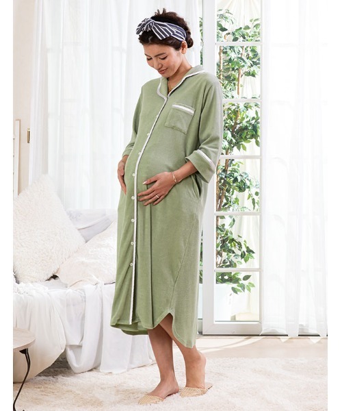 抗菌加工 開襟ワンピース パジャマ マタニティウェア グッズ Sweetmommy スウィートマミー のファッション通販 Zozotown