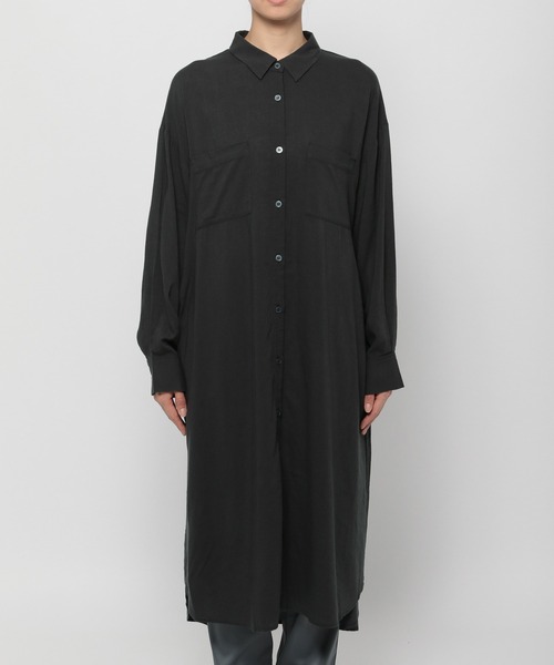 LEPSIM（レプシィム）の「アサコンシャツワンピース　935035（ワンピース・レディース・チャコールグレー/パープル/オフホワイト/キナリ・FREE）」の10枚目の写真