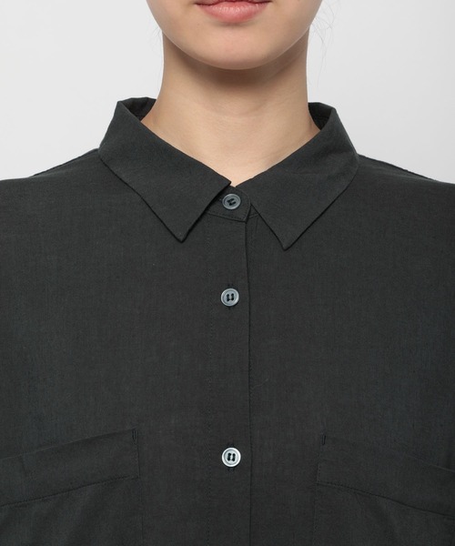 LEPSIM（レプシィム）の「アサコンシャツワンピース　935035（ワンピース・レディース・チャコールグレー/パープル/オフホワイト/キナリ・FREE）」の16枚目の写真