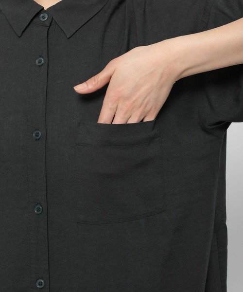 LEPSIM（レプシィム）の「アサコンシャツワンピース　935035（ワンピース・レディース・チャコールグレー/パープル/オフホワイト/キナリ・FREE）」の8枚目の写真