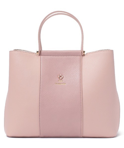 LITTLE ACCESSORIES(リトルアクセサリーズ)の「2色カラーの上品な2WAYハンドバッグ(ショルダーバッグ・レディース・ブラック/ピンク/ブルー/グレイッシュベージュ/ネイビー・フリー)」の13枚目の写真