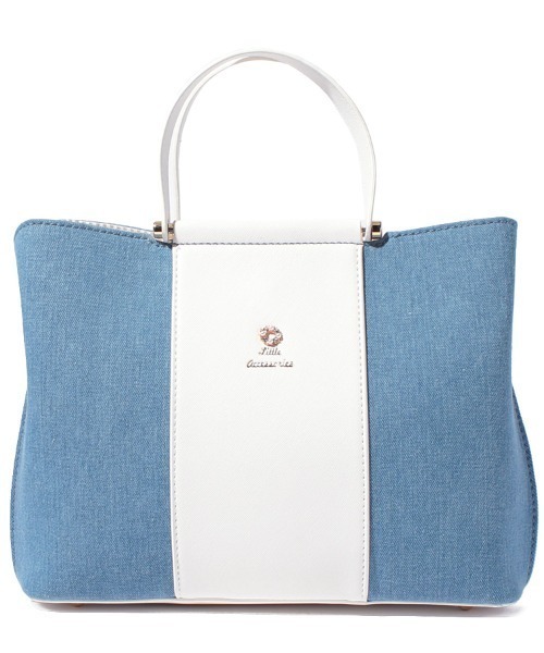 LITTLE ACCESSORIES(リトルアクセサリーズ)の「2色カラーの上品な2WAYハンドバッグ(ショルダーバッグ・レディース・ブラック/ピンク/ブルー/グレイッシュベージュ/ネイビー・フリー)」の20枚目の写真