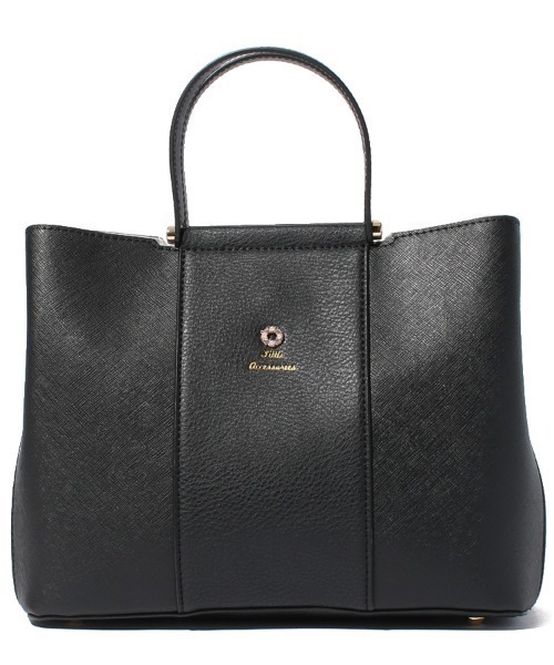 LITTLE ACCESSORIES(リトルアクセサリーズ)の「2色カラーの上品な2WAYハンドバッグ(ショルダーバッグ・レディース・ブラック/ピンク/ブルー/グレイッシュベージュ/ネイビー・フリー)」の21枚目の写真