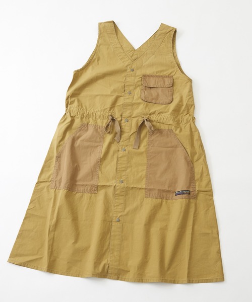 CUBE SUGAR（キューブシュガー）の「タイプライター ジャンパースカート（ジャンパースカート・レディース・カーキ/ベージュ/ネイビー・M）」の16枚目の写真