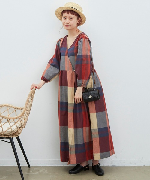 merlot ワンピース　２点まとめ売り merlot plus（メルロープリュス）の「チャイナボタンシフォン