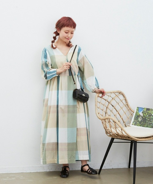 MERLOT(メルロー)の「2wayシースルーチェックワンピース(ワンピース・レディース・レッド/グリーン/ベージュ・FREE)」の13枚目の写真