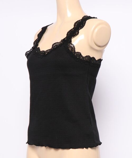 RETRO GIRL（レトロガール）の「ハニカムレースキャミ（キャミソール・レディース・オレンジ/ライトグレー/ブラック/アイボリー・FREE）」の9枚目の写真