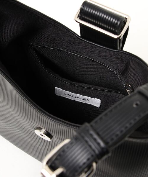LAGUA GEM（ラグアジェム）の「BELTED ONEHANDLE BAG（ショルダーバッグ・レディース・ブラック/ライム・FREE）」の5枚目の写真