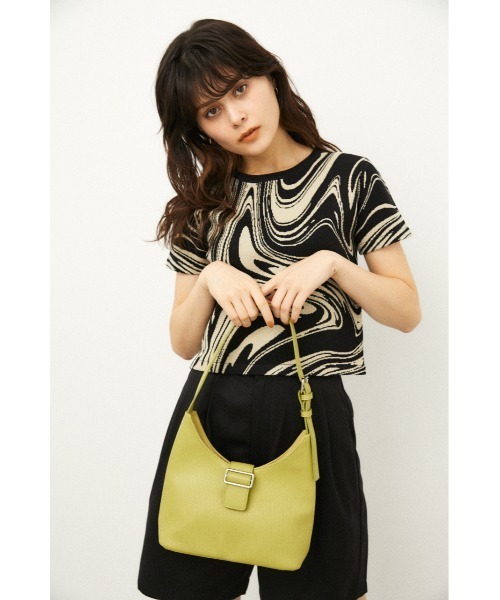 LAGUA GEM（ラグアジェム）の「BELTED ONEHANDLE BAG（ショルダーバッグ・レディース・ブラック/ライム・FREE）」の19枚目の写真