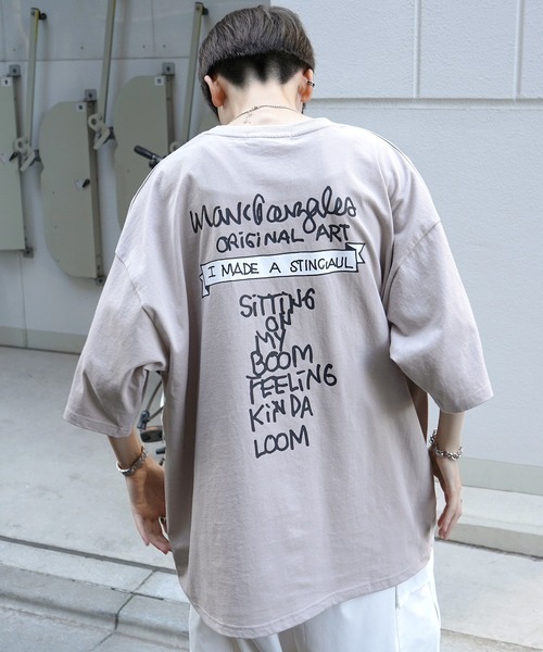 Mark Gonzales（マーク・ゴンザレス）の「【入荷禁止】Mark半T 23SS（Tシャツ/カットソー・メンズ・ホワイト/ブラック系その他/ホワイト系その他2/ホワイト系その他/ブラック/ピンク系その他2/グレー系その他2/グリーン/グリーン系その他2/ミント/ブルー系その他/サックスブルー/ホワイト系その他3/ブラック系その他3/グリーン系その他3/ブルー系その他3/ライトグレー/ベージュ/ネイビー/チャコールグレー/グレイッシュブルー/杢グレー/ブルー系その他4/ブラック系その他2/ブラック系その他4/グリーン系その他/ベージュ系その他3/ベージュ系その他2/ホワイト系その他4・M/L/XL）」の16枚目の写真