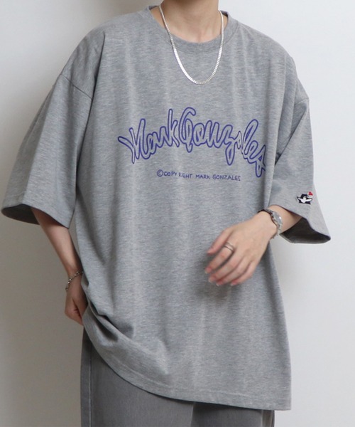 Mark Gonzales（マーク・ゴンザレス）の「【入荷禁止】Mark半T 23SS（Tシャツ/カットソー・メンズ・ホワイト/ブラック系その他/ホワイト系その他2/ホワイト系その他/ブラック/ピンク系その他2/グレー系その他2/グリーン/グリーン系その他2/ミント/ブルー系その他/サックスブルー/ホワイト系その他3/ブラック系その他3/グリーン系その他3/ブルー系その他3/ライトグレー/ベージュ/ネイビー/チャコールグレー/グレイッシュブルー/杢グレー/ブルー系その他4/ブラック系その他2/ブラック系その他4/グリーン系その他/ベージュ系その他3/ベージュ系その他2/ホワイト系その他4・M/L/XL）」の14枚目の写真