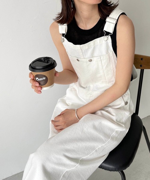 CANAL JEAN（キャナルジーン）の「El mar(エルマール) ニットクルーネックタンクトップ（タンクトップ・レディース・オートミール/ブラック/ベージュ・ONE SIZE）」の2枚目の写真