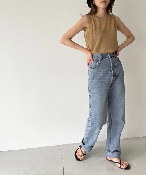 CANAL JEAN（キャナルジーン）の「El mar(エルマール) ニットクルーネックタンクトップ（タンクトップ・レディース・オートミール/ブラック/ベージュ・ONE SIZE）」の8枚目の写真