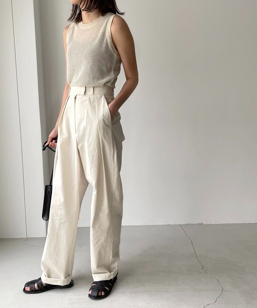 CANAL JEAN（キャナルジーン）の「El mar(エルマール) ニットクルーネックタンクトップ（タンクトップ・レディース・オートミール/ブラック/ベージュ・ONE SIZE）」の11枚目の写真